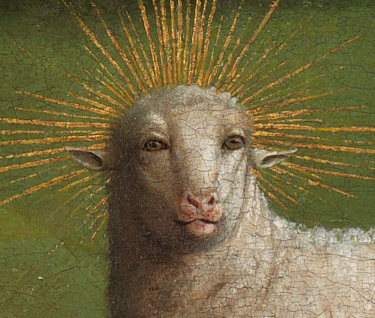 Bacchanalia_Jacob Van Eyck - Ghent Altarpiece - Mystic Lamb, detail